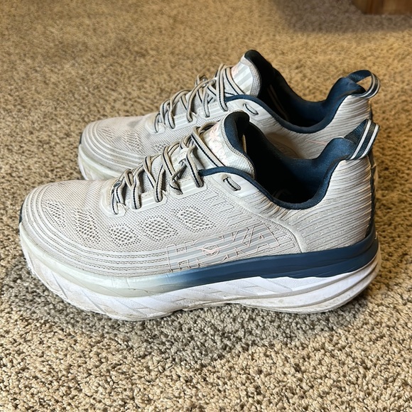 Hoka One One Shoes - Hoka One One Bondi 6 Women's Lunar Rock, Nimbus Cloud 1019270 LRNC Size 11